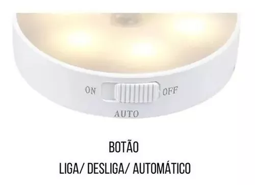 Luminário de Led com Sensor de Presença  USB